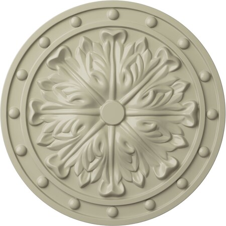 Ekena Millwork Foster Acanthus Leaf Ceiling Medallion (Canopies up to 2 1/4"), 20 1/2"OD x 1 1/2"P, Clear Yellow CM20FOCYF